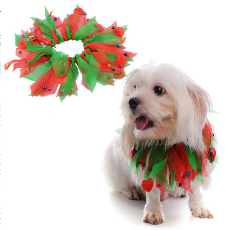 Pet Costume-American Independence Day Pet decoration magenta ribbon neck girth dog holiday decorations - Image 7